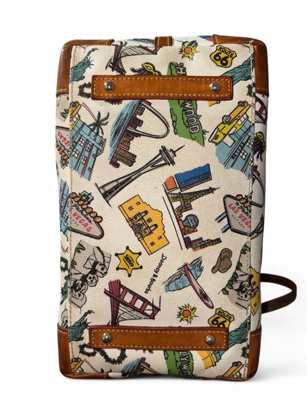 Dooney & Bourke Road Trip USA / Americana Landmark Satchel - Picture 5 of 8